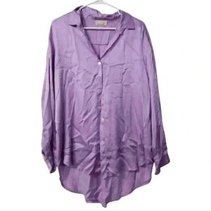 Sofia purple button down long sleeve blouse!